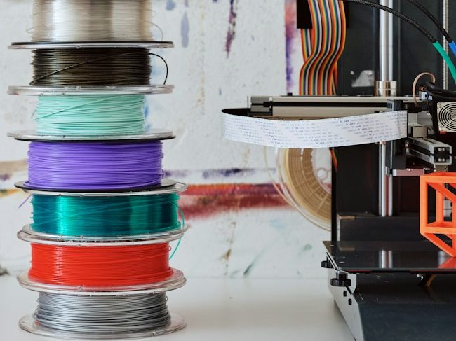 Kunststoff Filamente Kunststoff Materialdarstellung & Filamentfarben Auswahl.