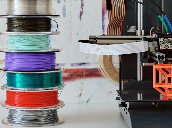 Kunststoff Materialdarstellung & Filamentfarben Auswahl.